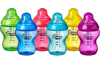 6 בקבוקי האכלה צבעוניים טומי טיפי