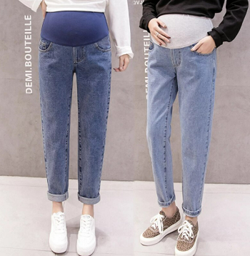 ג'ינס כחול להריון mom jeans