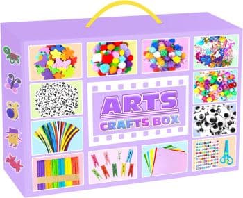 מזוודה עם 2000 חומרי יצירה לילדים בזול אונליין