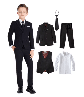 חליפת טוקסידו לילדים לאירועים בזול 5 חלקים