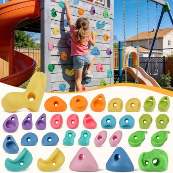 אבנים לקיר טיפוס לילדים לחצר